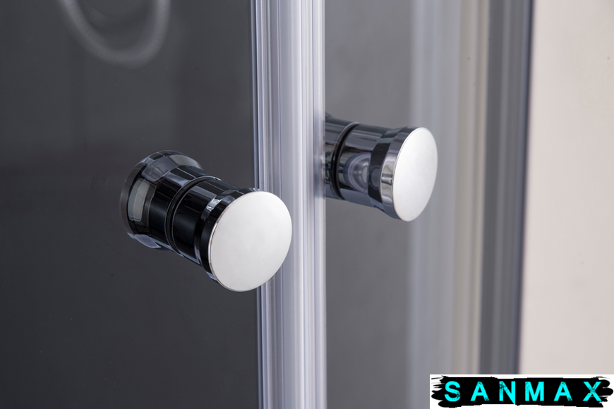 Бокс душовий без гідромасажу Mixxus Strong SB01-90x90x215-FB Satin з високим піддоном (MI6884) MI6884 фото