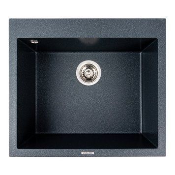 Кухонна гранітна мийка 5750 Davina Valeso Антрацит SP000051930 фото