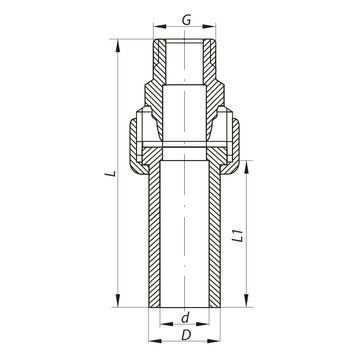 Розбірне різьбове з'єднання PPR ЗР 32x1M Koer K0239.PRO 18/108 (KP2604) KP2604 фото