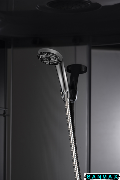 Бокс душовий без гідромасажу Mixxus Strong SB01-90x90x215-GR Satin з високим піддоном (MI6885) MI6885 фото