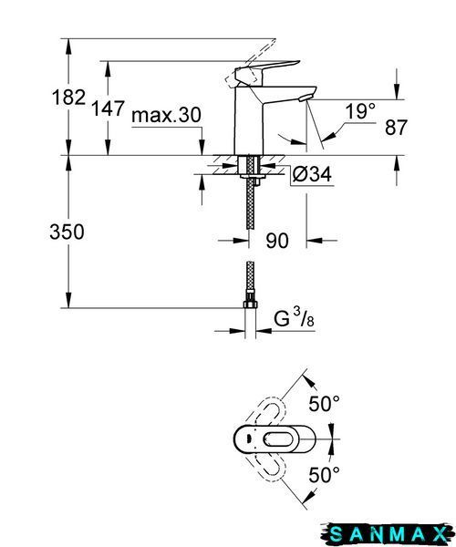 Змішувач для умивальника Grohe BauLoop (23337000) 23337000 фото
