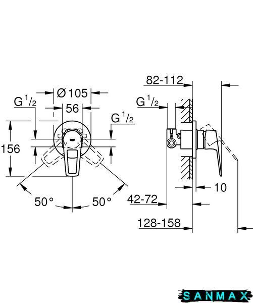 Набір для гігієн.душу Grohe BauLoop New (UA11104202) UA11104202 фото