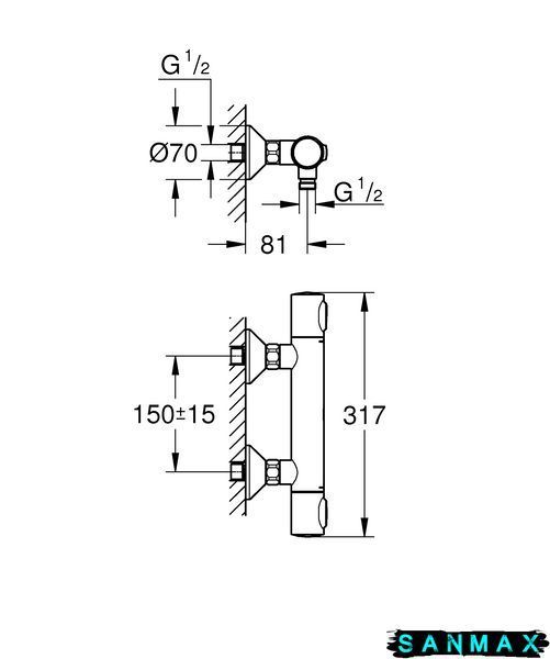 Термостат для душу Grohe Grohtherm 500 (34793000) 34793000 фото