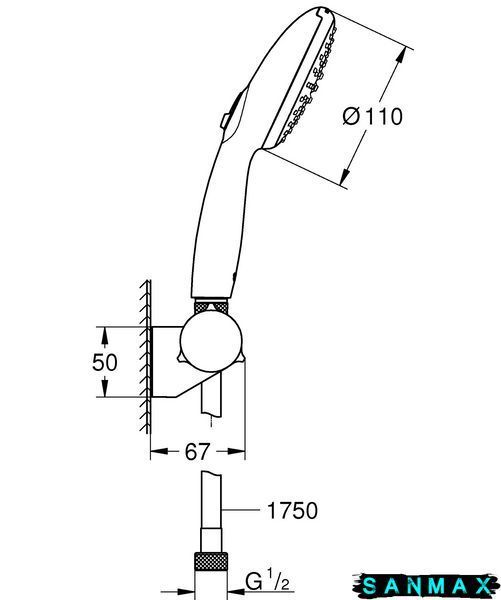 Набір для душу Grohe Tempesta 110 (27601003) 27601003 фото