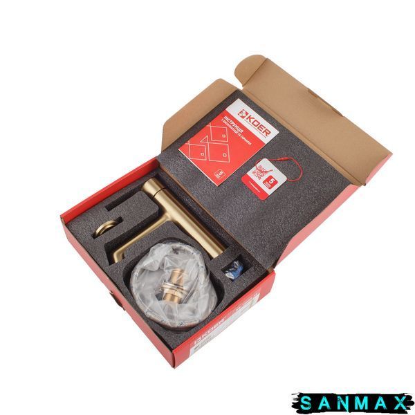 Змішувач для умивальника Koer KB-10029-12 Матове Золото (KR5501) KR5501 фото