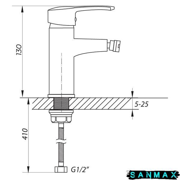 Змішувач для біде Zerix Std 181 (ZX0195) ZX0195 фото