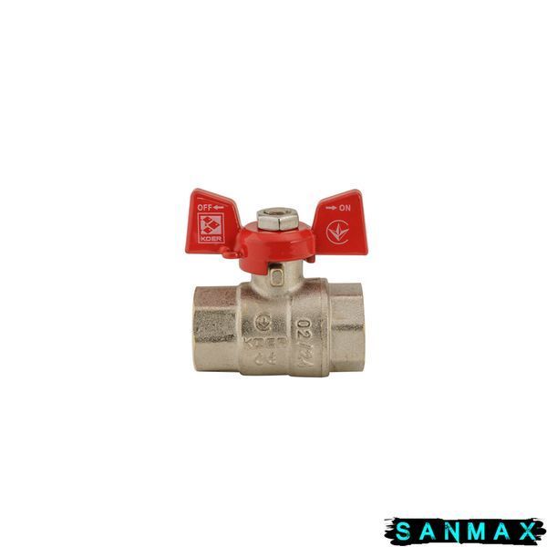 Кран кульовий 1/2 БГГ Вода Koer KR.217 Червоний метелик (KR0030) KR0030 фото