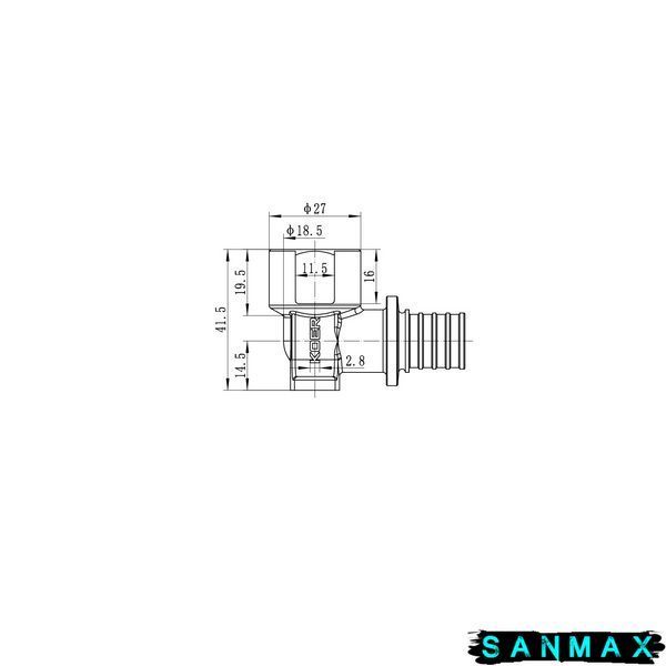 Кутник перехідний настінний з ВР Koer KA.LW06F-20 - 20(2.8mm) x 1/2"F (KR4881) KR4881 фото