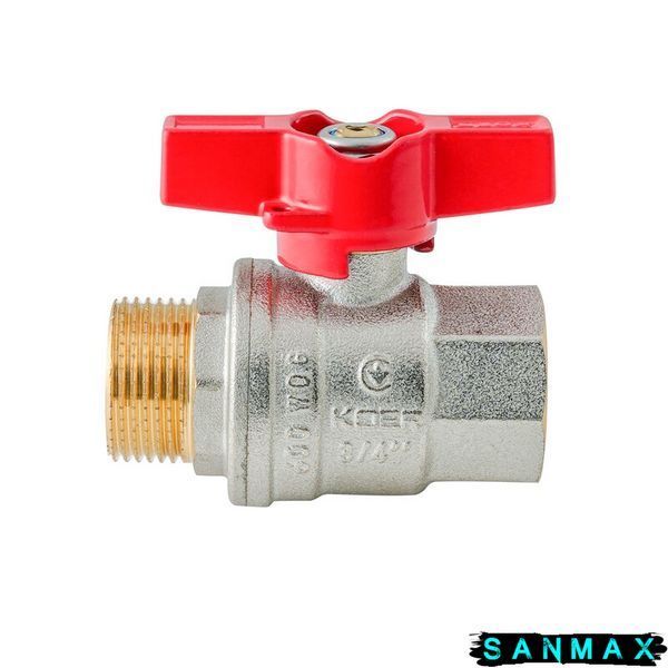 Кран кульовий 3/4 БГШ Вода Koer Extreme KE.218-20 Червоний метелик (KR5760) KR5760 фото