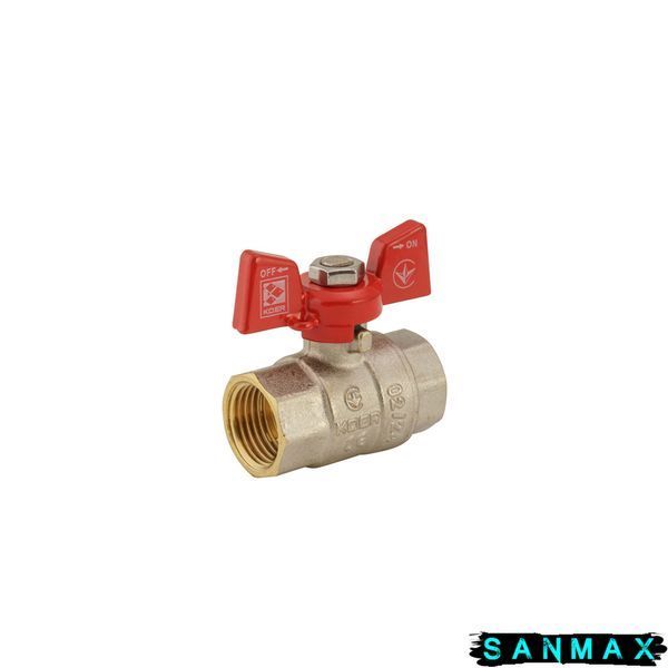 Кран кульовий 1/2 БГГ Вода Koer KR.217 Червоний метелик (KR0030) KR0030 фото