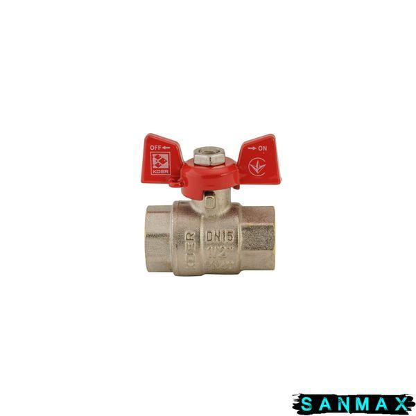 Кран кульовий 1/2 БГГ Вода Koer KR.217 Червоний метелик (KR0030) KR0030 фото