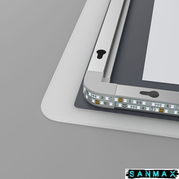 Дзеркало Mixxus Premium Olivary MR19-100x80-Reverse (Led Touch, Anti-fog, димер (3-6,5kK) (MP6629) MP6629 фото