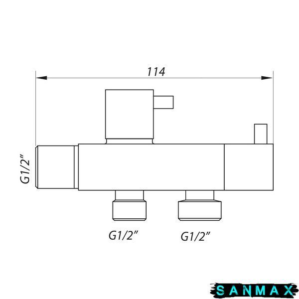 Кран для гигиен. душа и бачка унитаза Zerix Lrh507-1 (без лейки) (LL1211) LL1211 фото