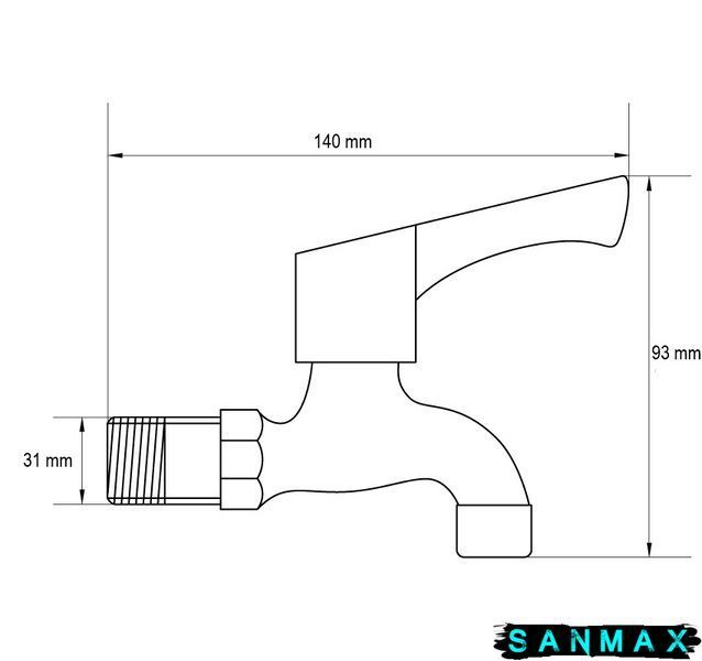 Монокран зі стіни 1/2 Koer KR.254 Хром (KR2724) KR2724 фото