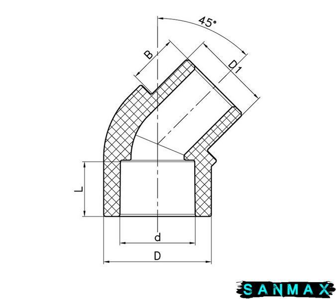 Кут Koer K0263.PRO 20 PPR 45 ВН 80/960 (KP2907) KP2907 фото