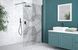 Кабіна walk in Basco Leafy 120x200 скло прозоре з візерунком, тримач чорний мат 120 см LF-120-200C фото 2