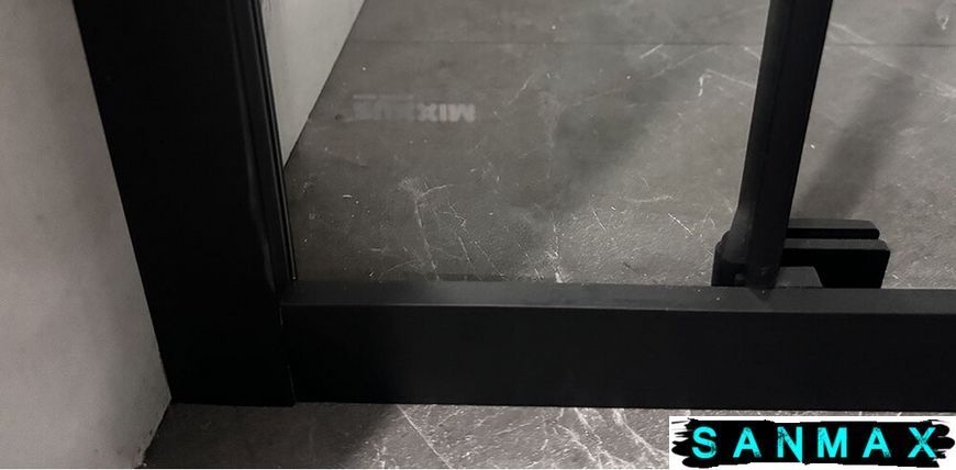 Душова кабіна без піддону Mixxus Premium Quadro SC01-90x90x195-TR Чорний прозоре скло 6мм (MI8292) MI8292 фото
