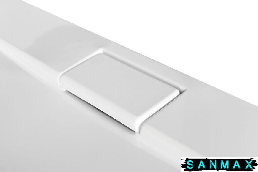Піддон півкруглий Besco Axim UltraSlim 90х90 білий + сифон BAX-90-NR фото