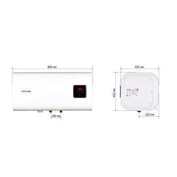 Бойлер Mixxus 80л EWH-14080 Cube Wet(Н) квадратний горизонтальний мокрий тен 2,0 kW (WH0615) WH0615 фото