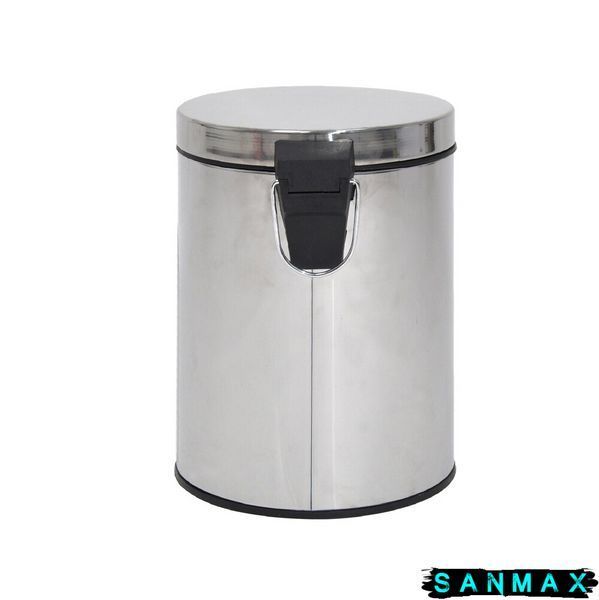 Відро для сміття кругле Zerix Solo-TC0103 SS Color 3 л колір нержавійка (ZX5895) ZX5895 фото