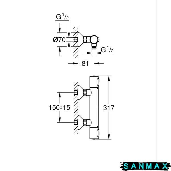 Термостат для душу Grohe Grohtherm 500 (347932430) 347932430 фото