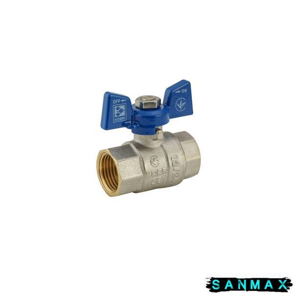 Кран кульовий 1/2 БГГ Вода Koer KR.217.B Синій метелик (KR2719) KR2719 фото