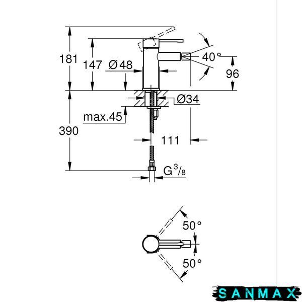 Змішувач для біде S-Size Grohe Essence New (24395KF1) 24395KF1 фото
