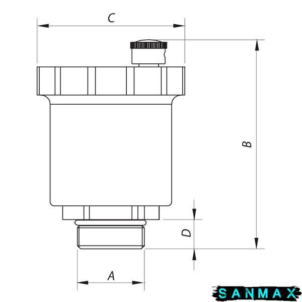 Відведення повітря автоматичне пряме 1/2" Koer KR.1255 (KR2668) KR2668 фото