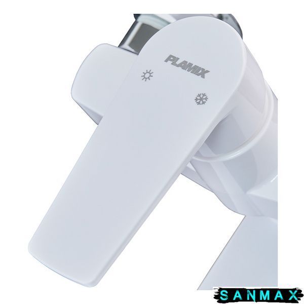 Змішувач для кухні зі стіни Plamix Oscar-005 Білий (PM0644) PM0644 фото