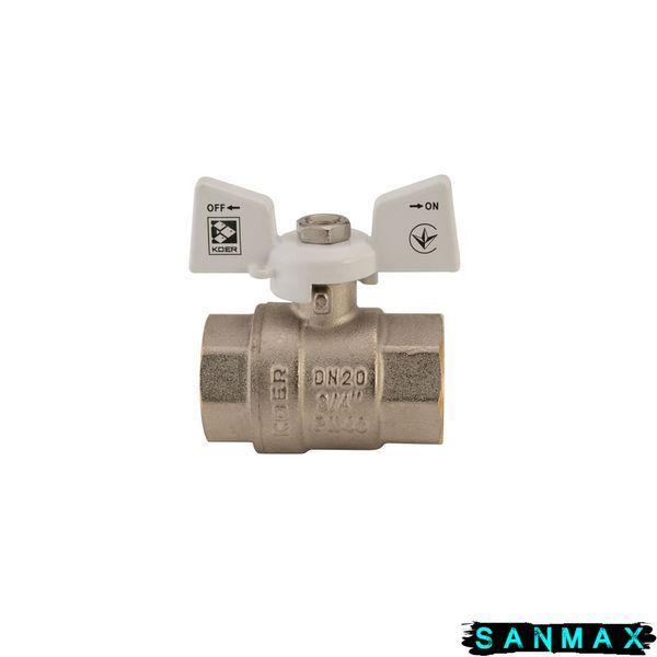 Кран кульовий 3/4 БГГ Вода KR.217.W Білий метелик (KR0179) KR0179 фото