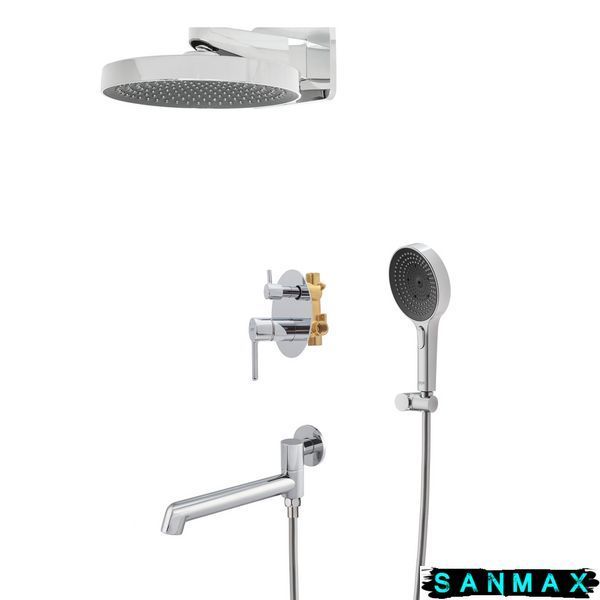 Вбудована душова система Koer KB-66029-01 3 функції Хром (KR5483) KR5483 фото