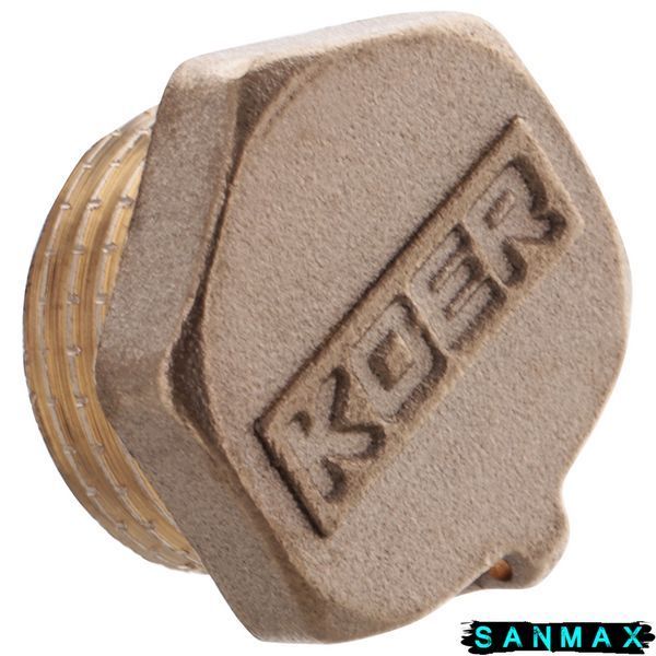 Заглушка латунна 1/2 зовнішня під пломбу Koer KF.P06M.WN (KR3023) KR3023 фото