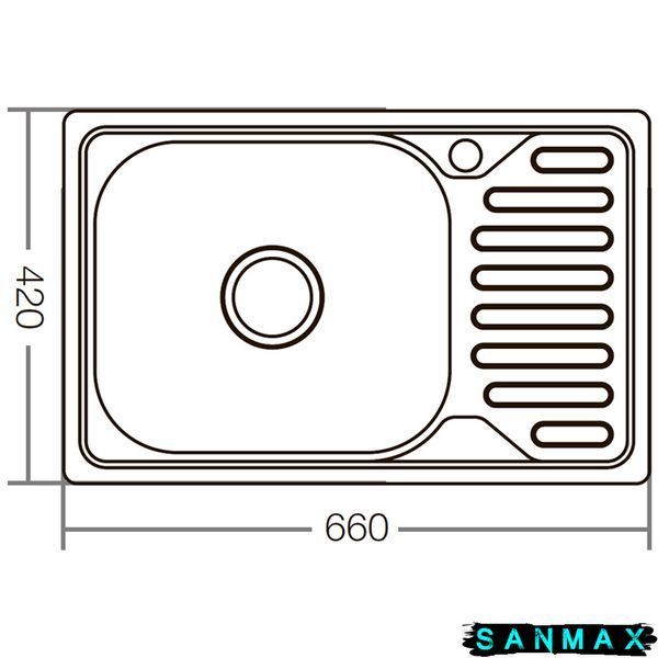 Мийка кухонна Zerix Z6642-08-180E (Satin) (ZX1600) ZX1600 фото