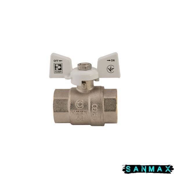 Кран кульовий 3/4 БГГ Вода KR.217.W Білий метелик (KR0179) KR0179 фото