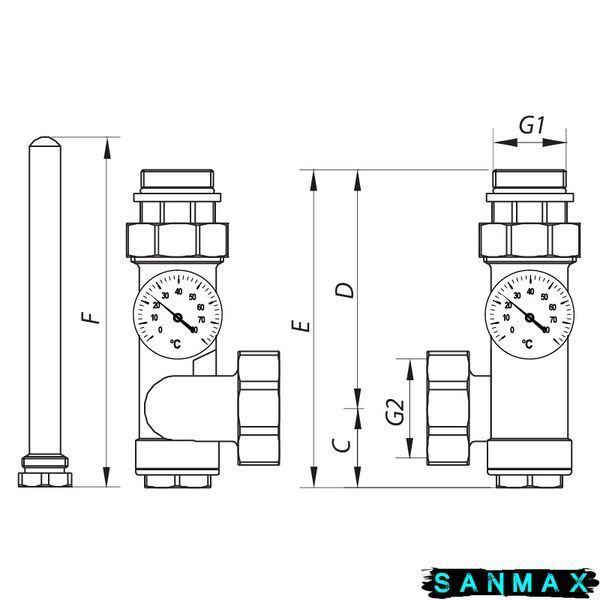 Комплект для підключення циркуляційного насоса Koer KR.1020 - 1'' (KR2690) KR2690 фото