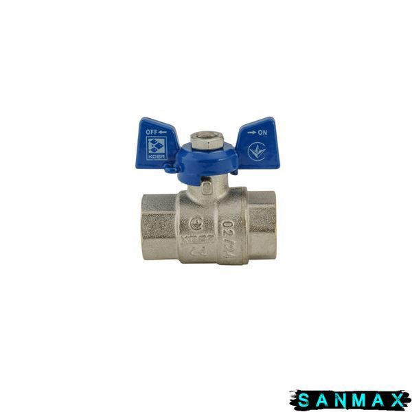 Кран кульовий 1/2 БГГ Вода Koer KR.217.B Синій метелик (KR2719) KR2719 фото