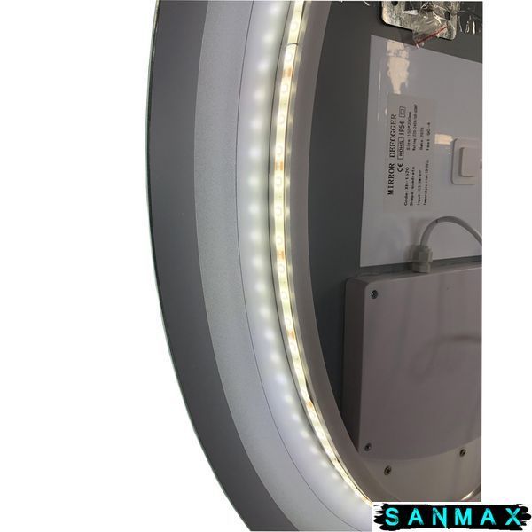 Дзеркало Zerix Fusion MV01-50x70 з LED Touch, Anti-fog, димером, регулятором яскравості (ZX6067) ZX6067 фото
