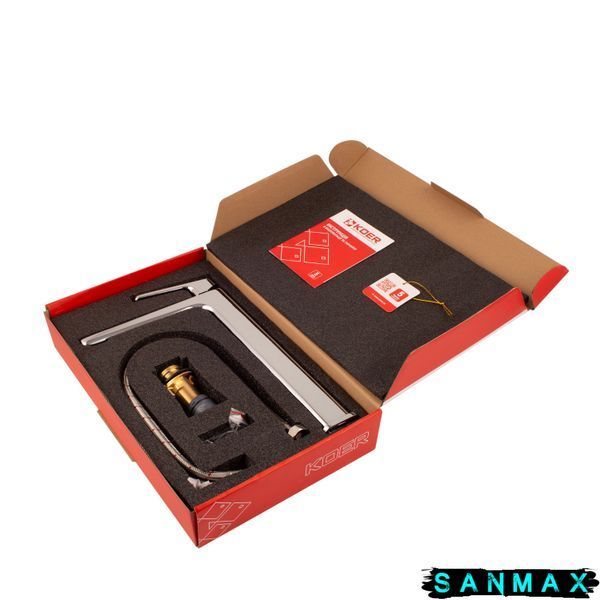 Змішувач для умивальника Koer KB-11031-01 Високий Хром (KR5433) KR5433 фото