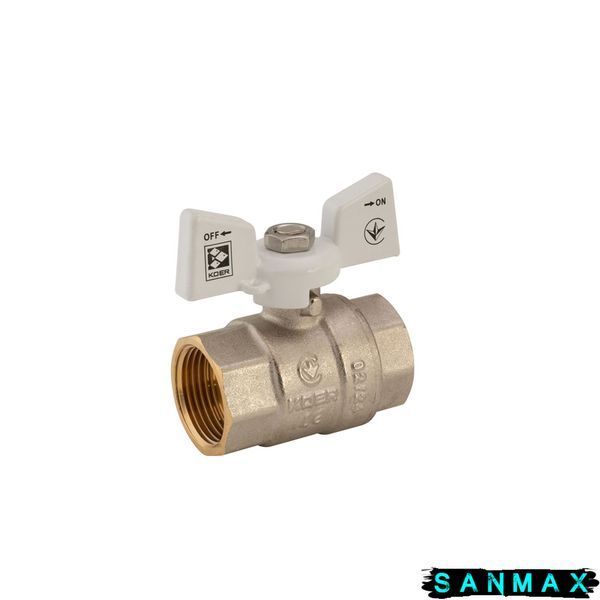 Кран кульовий 3/4 БГГ Вода KR.217.W Білий метелик (KR0179) KR0179 фото