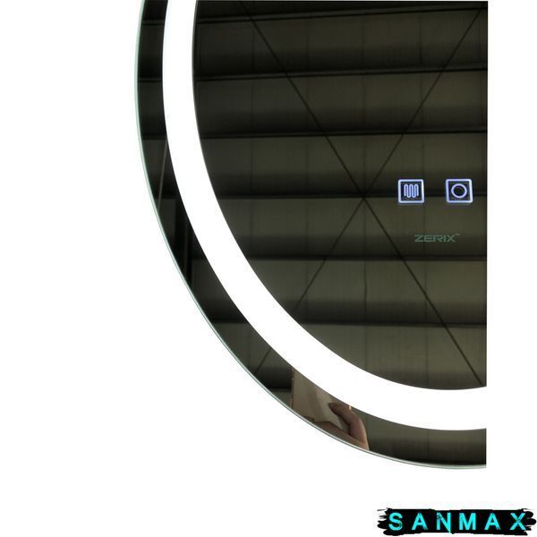 Дзеркало Zerix Fusion MV01-50x70 з LED Touch, Anti-fog, димером, регулятором яскравості (ZX6067) ZX6067 фото
