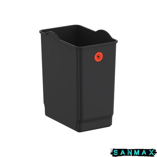 Відро для сміття з плавним закриттям прямокутне Koer TC-010108-05 8 л колір чорний (KR5593) KR5593 фото