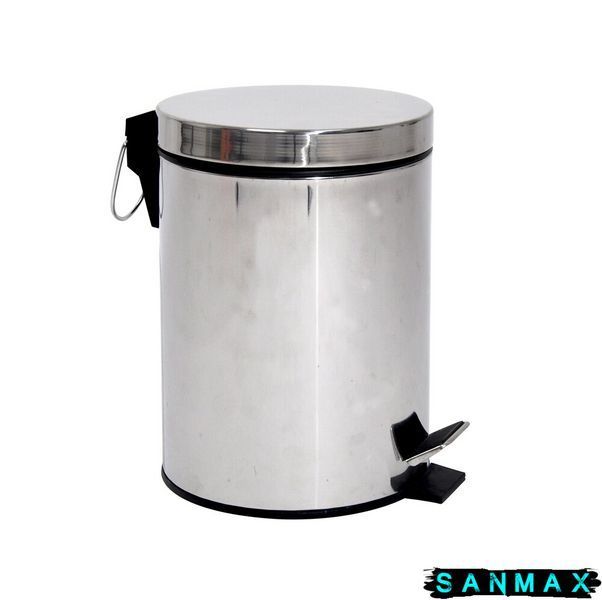 Відро для сміття кругле Zerix Solo-TC0103 SS Color 3 л колір нержавійка (ZX5895) ZX5895 фото