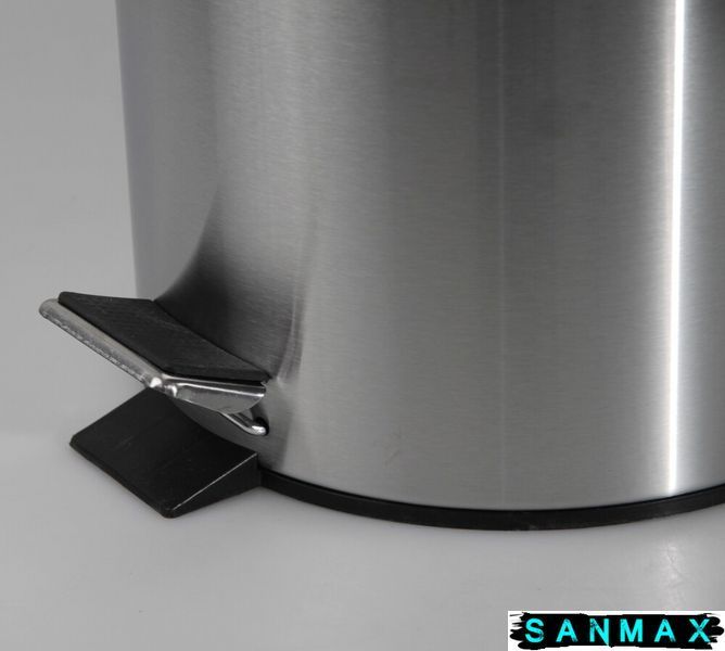 Відро для сміття кругле Zerix Solo-TC0103 SS Color 3 л колір нержавійка (ZX5895) ZX5895 фото