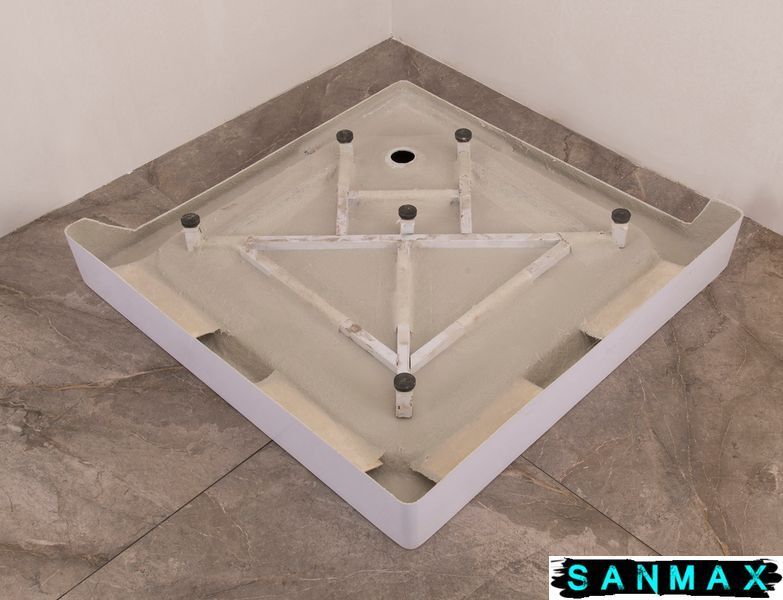 Душова кабіна з низьким піддоном Mixxus Cubic SCT01-100x100x195-FB Хром матове скло 4мм (MI6904) MI6904 фото
