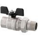 Кран з американкою Roho 3/4" ВЗ прямий, метелик чорний R105-075B (RO0111) (15/60) RO0111 фото 2