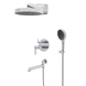 Вбудована душова система Koer KB-66029-01 3 функції Хром (KR5483) KR5483 фото 1