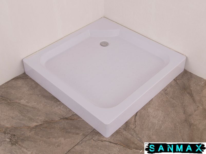 Душова кабіна з низьким піддоном Mixxus Cubic SCT01-100x100x195-FB Хром матове скло 4мм (MI6904) MI6904 фото