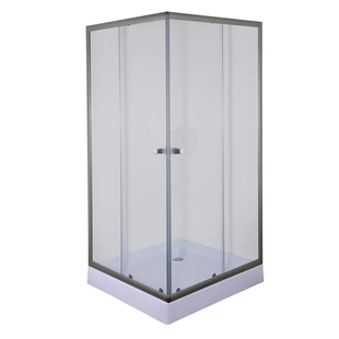 Душова кабіна з низьким піддоном Mixxus Cubic SCT01-90x90x195-TR Графіт прозоре скло 4мм (MI6905) MI6905 фото