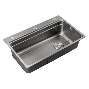 Мийка з нержавіючої сталі Mixxus MS6846-Set-01 Micro Decor Graphite (3.0/0.8) комплект (графіт) (MI8388) MI8388 фото