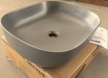 Умивальник накладний керамічний Mixxus Premium Diverse-0115 Gray 490x395x135mm Сірий (MP6650) MP6650 фото